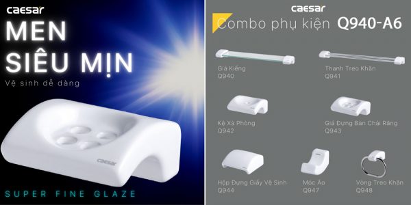 Giá bàn chải CAESAR Q943 4 lỗ