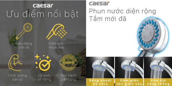 Tay sen tắm CAESAR SH133 3 chế độ