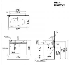 Tủ-chậu-lavabo-CAESAR-LF5036-EH05036AV