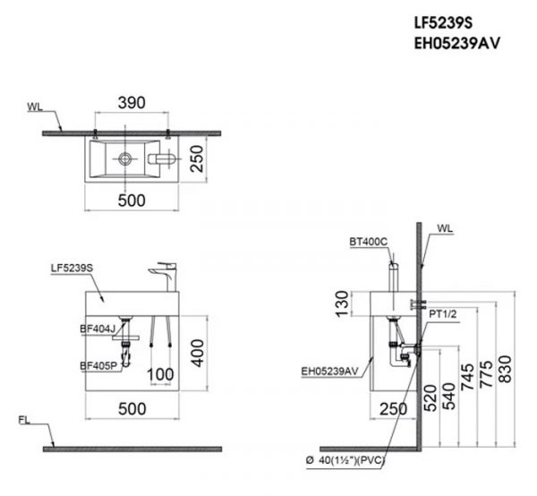 Bản-vẽ-kĩ-thuật-Tủ-chậu-lavabo-CAESAR-LF5239S-EH05239AV