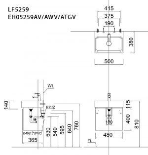 Bản-vẽ-kĩ-thuật-Tủ-chậu-lavabo-CAESAR-LF5259-EH05259ATGV-EH05259AWV-EH05259AV