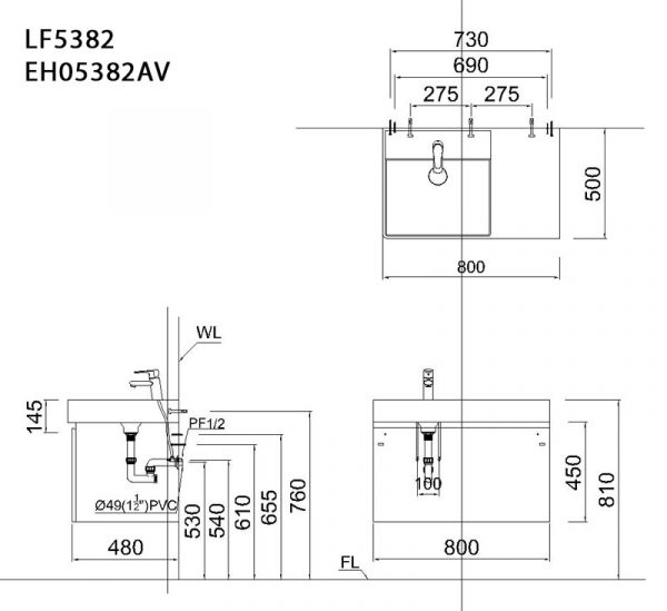 Bản-vẽ-kĩ-thuật-Tủ-chậu-lavabo-CAESAR-LF5382-EH05382AV