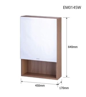 Bản vẽ kĩ thuật Tủ gương CAESAR EM0145W treo tường