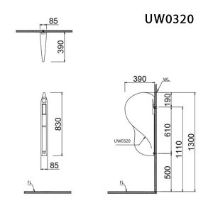 Bản-vẽ-kĩ-thuật-Vách-ngăn-bồn-tiểu-nam-CAESAR-UW0320