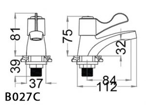ban ve ky thuat voi chau lavabo caesar b027c lanh