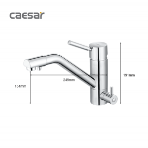 Bản vẽ kỹ thuật Vòi rửa bát CAESAR K745C nước lạnh