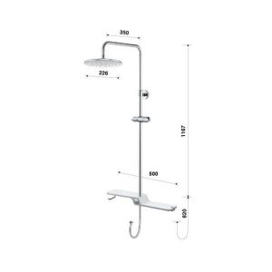 Bộ vòi sen cây đứng CAESAR BS126 Nóng Lạnh 2