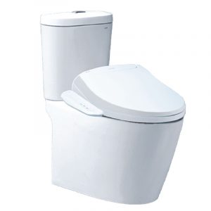 Bồn cầu 2 khối CAESAR CD1348 TAF400H nắp rửa điện tử