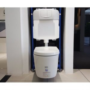 Bồn Cầu CAESAR CPT1503 Treo Tường Thùng Nước Âm