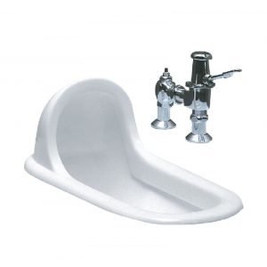 Bồn Cầu Xổm CAESAR C1230 BF449 bộ xả nhấn