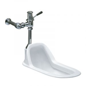 Bồn cầu xổm CAESAR C1250 BF446 bộ xả nhấn