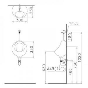 Bồn-tiểu-nam-Caesar-U0210-treo-tường-400x400