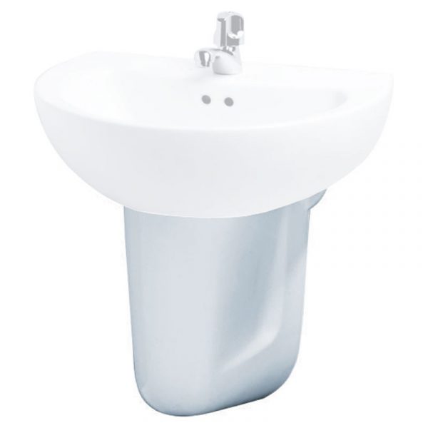 Chân chậu rửa mặt lavabo CAESAR P2441 lửng treo tường