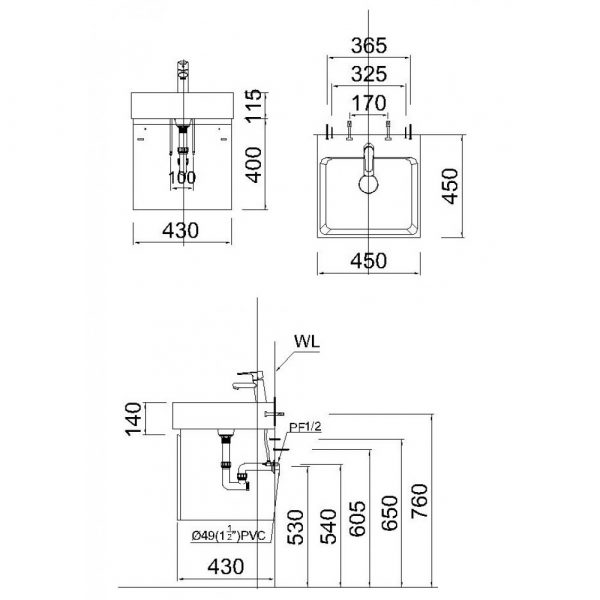 Chậu Lavabo Caesar LF5255 Đặt Bàn