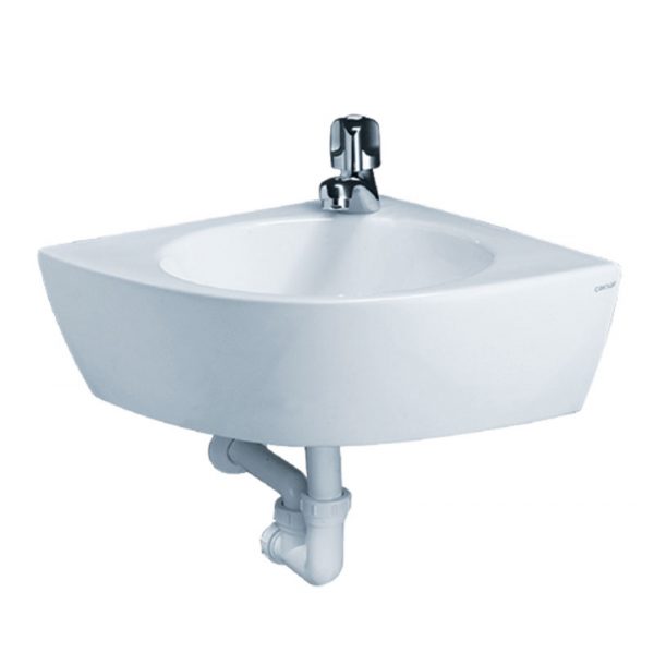 Chậu rửa mặt lavabo CAESAR L2014 góc treo tường