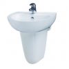 Chậu rửa mặt Lavabo Caesar L2150 P2443 treo tường chân lửng
