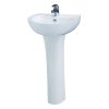 Chậu rửa mặt lavabo CAESAR L2150 P2445 treo tường chân dài