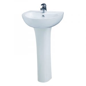Chậu rửa mặt lavabo CAESAR L2150 P2445 treo tường chân dài