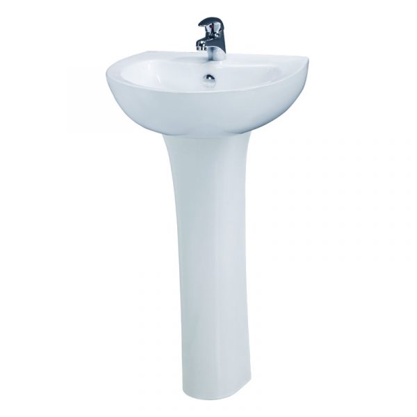 Chậu rửa mặt lavabo CAESAR L2150 P2445 treo tường chân dài