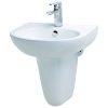 Chậu rửa mặt Lavabo Caesar L2152 P2443 treo tường chân lửng