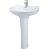 CAESAR L2220 P2445 - Chậu rửa mặt lavabo chân dài treo tường 3 Chậu rửa mặt lavabo CAESAR L2220 P2445 chân dài treo tường