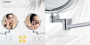 Gương phòng tắm Caesar M763 300x280x220mm