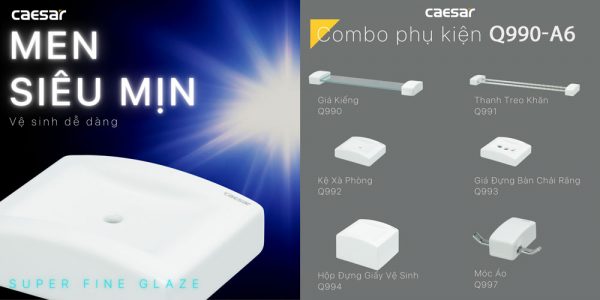 Kệ xà phòng CAESAR Q992 sứ