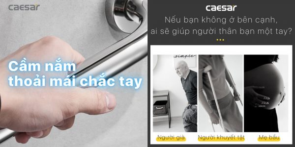 Thanh vịn Caesar GB131V inox