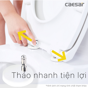 Tính năng tháo nắp nhanh nắp bồn cầu caesar