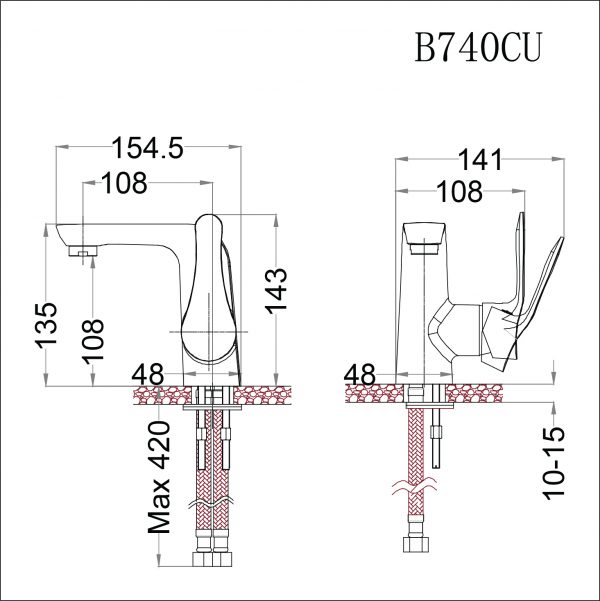 voi chau lavabo caesar b740cu