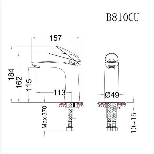 voi chau lavabo caesar b810cu