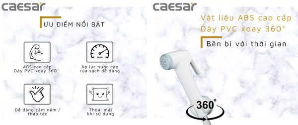 Vòi xịt vệ sinh CAESAR BS304A
