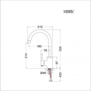 ban ve ky thuat voi rua bat caesar k695c nuoc lanh
