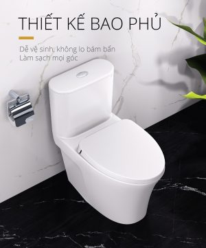 Bồn cầu 1 khối CAESAR CD1395 nắp êm M221 5 Bon cau 1 khoi Caesar CD1395 5