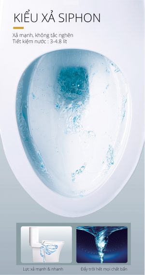 Bồn cầu 1 khối CAESAR CD1395 nắp êm M221 6 Bon cau 1 khoi Caesar CD1395 kieu xa