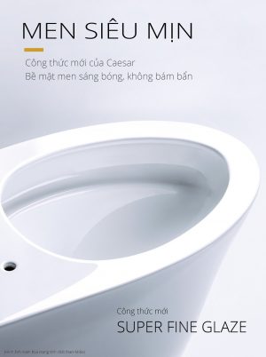 Bồn cầu 1 khối CAESAR CD1395 nắp êm M221 7 Bon cau 1 khoi Caesar CD1395 men sieu min