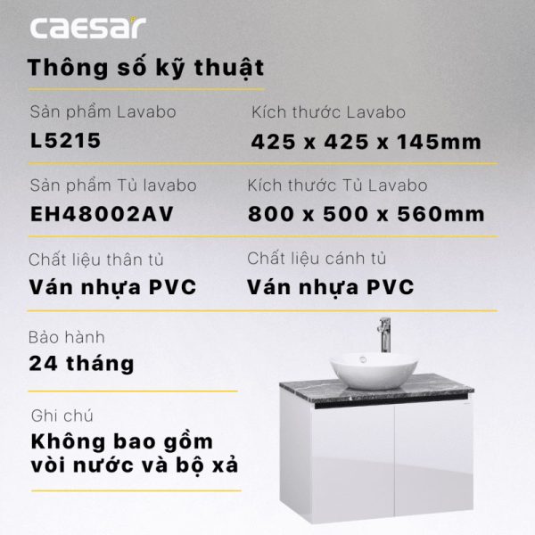 Tu lavabo CAESAR L5215 EH48002AV 10