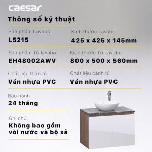 Tu lavabo CAESAR L5215 EH48002AWV 10