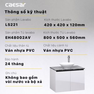 Tu lavabo CAESAR L5221 EH48002AV 9