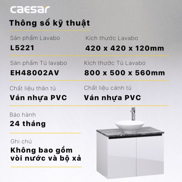 Tu lavabo CAESAR L5221 EH48002AV 9