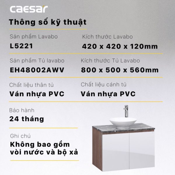 Tu lavabo CAESAR L5221 EH48002AWV 9