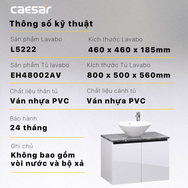 Tu lavabo CAESAR L5222 EH48002AV 9