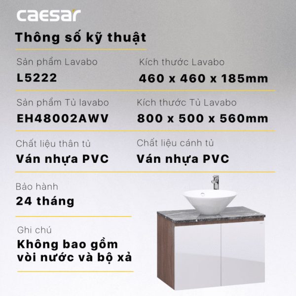 Tu lavabo CAESAR L5222 EH48002AWV 9