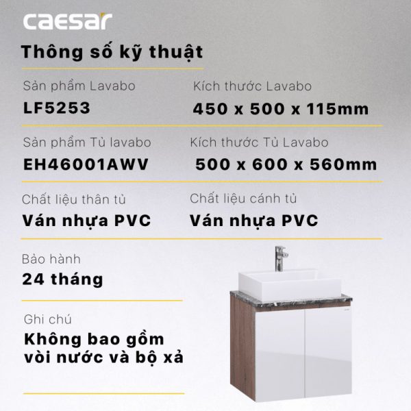 Tu lavabo CAESAR LF5253 EH46001AWV 9