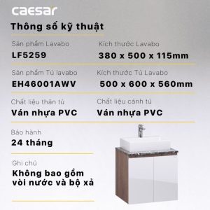 Tủ lavabo CAESAR LF5259 EH46001AWV 3 Tu lavabo CAESAR LF5259 EH46001AWV 9