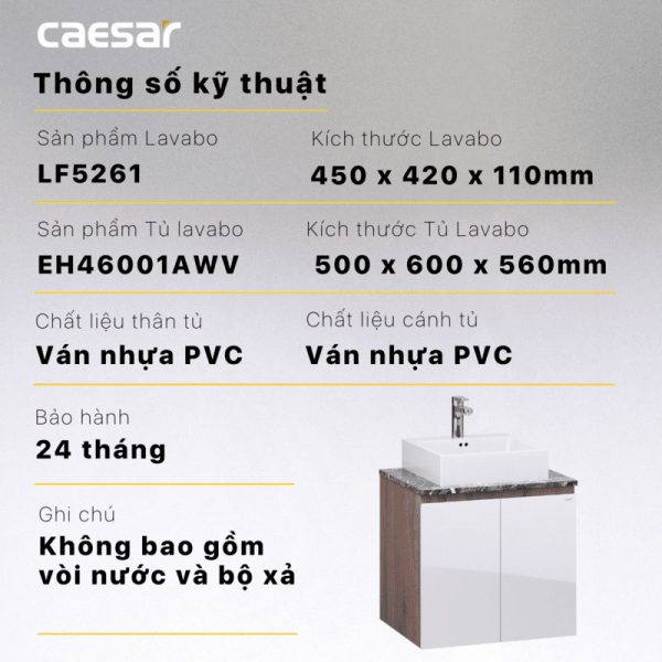 Tu lavabo CAESAR LF5261 EH46001AWV 9