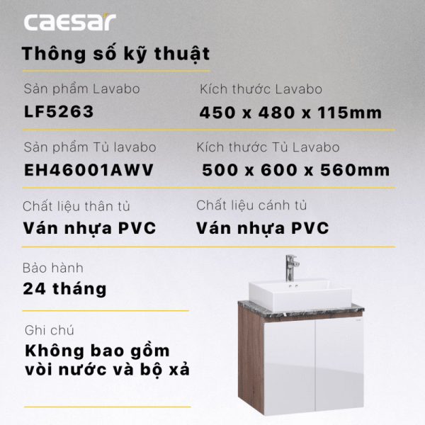 Tu lavabo CAESAR LF5263 EH46001AWV 9