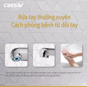 Voi lavabo CAESAR B330CU nong lanh 3