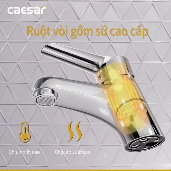 Voi lavabo CAESAR B330CU nong lanh 7