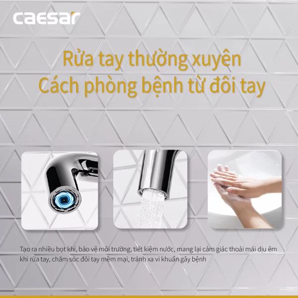 Voi lavabo CAESAR B520CU co cao nong lanh 2 1 1